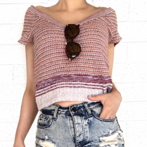 Free People Tops - FREE PEOPLE boho knit crop top #JJ05